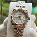 SEIDATEJUST HALF ROSEGOLD DIAMOND WHITE LADIES WATCH
