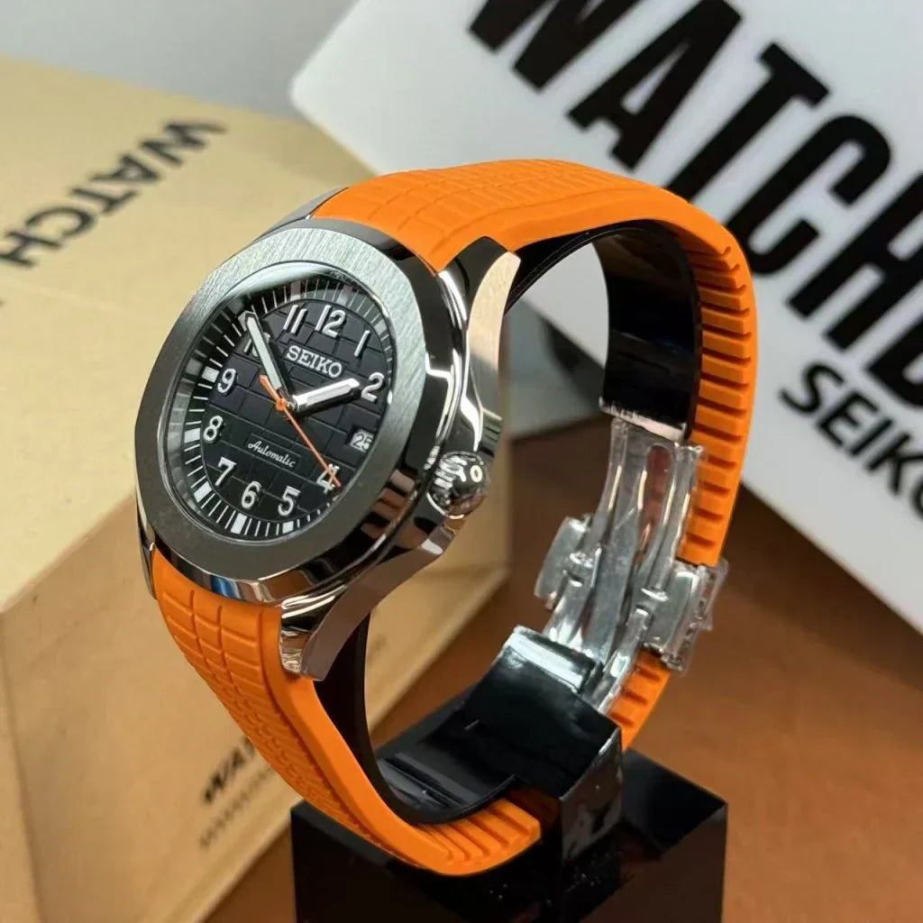 SEIKONAUT ORANGE BLACK MEN'S MOD WATCH