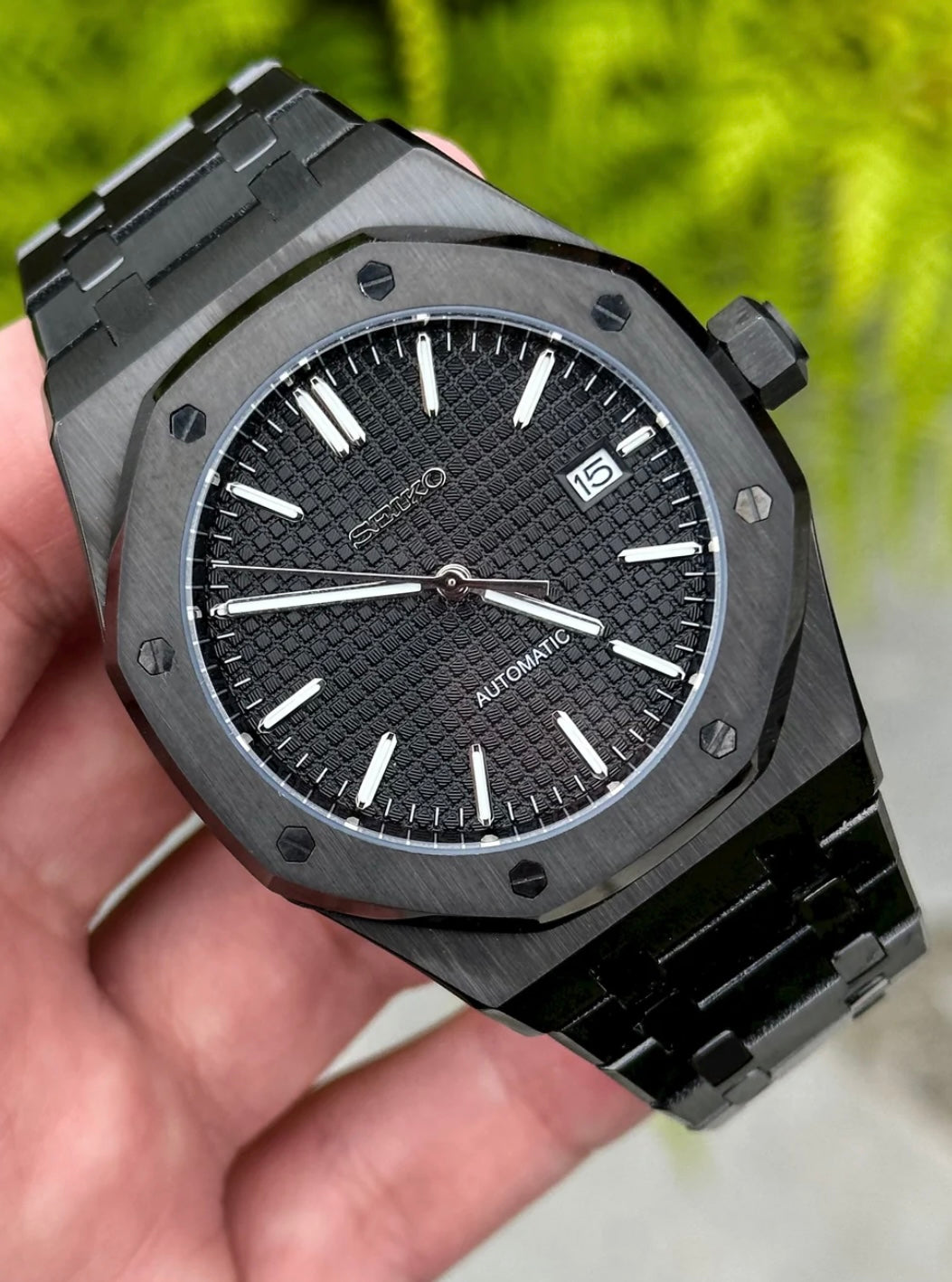 SEIKOAK FULL BLACK MEN'S WATCH